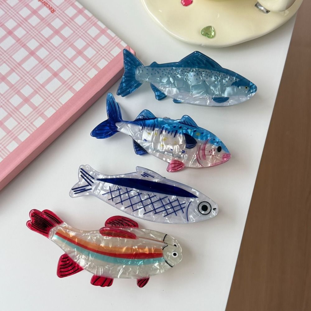 The Korean Lifestyle - Haarspange Meeres-Tier-Haarklammer PVC Thunfisch Meereslebewesen Fisch-Haarspange