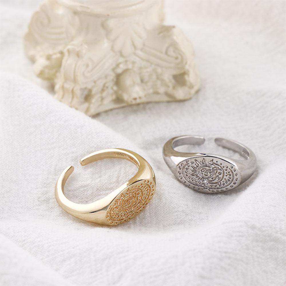 Minimalistischer Ring mit Sonn – Korean Daily Lifestyle Bewertung und Preis