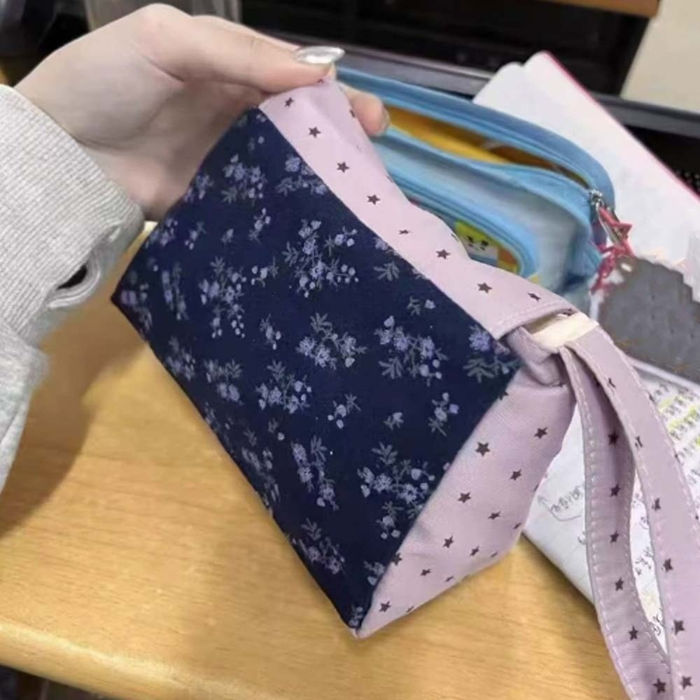 Lila bedruckte Make-up-Tasche  – The Korean Lifestyle Bewertung und Preis